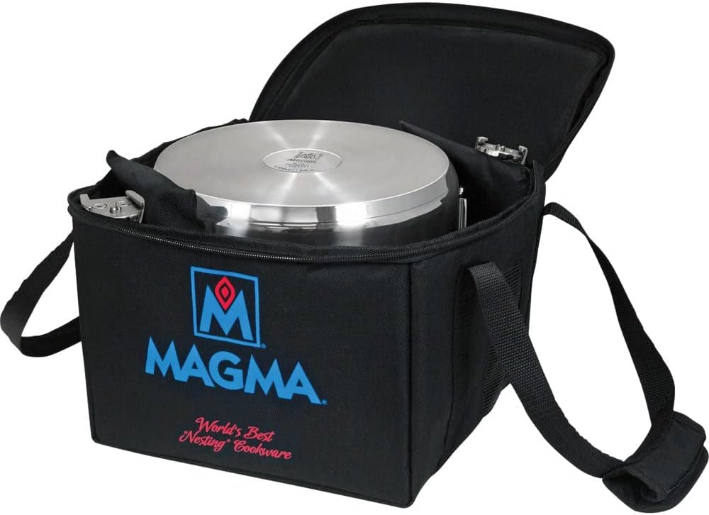 MAGMA Unisex-Erwachsene A10-364 Gepolsterte Tragetasche für Kochgeschirr-Sets und Zubehör, Schwarz,