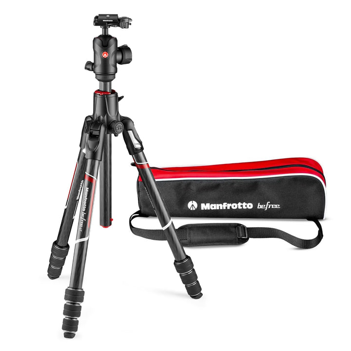 Manfrotto Befree GT XPRO Carbon Kameratativ, 496 Kugelkopf, M-Lock-System, 90-Grad-Säule, 200PL-PRO-