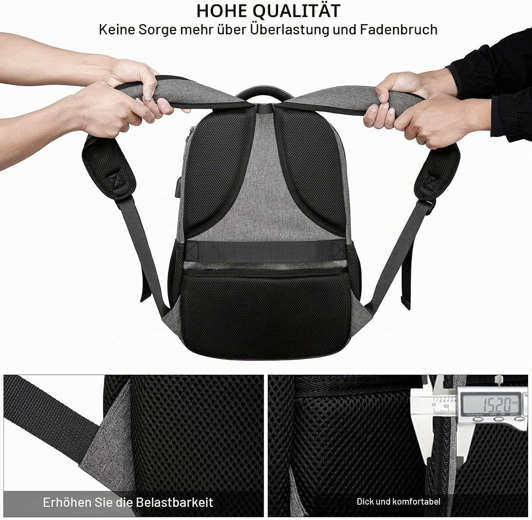 Rucksack Herren für Schule Laptop Rucksack 15,6 Zoll, Schulrucksack Jungen Teenager Wasserdichte mit