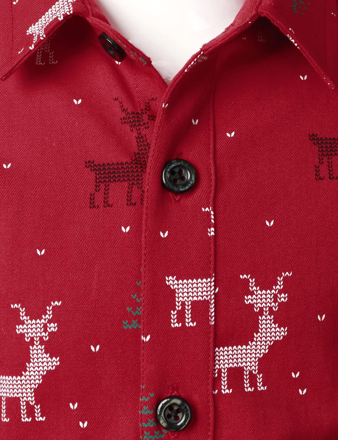 JOGAL Herren Funky Christmas Print Weihnachtsmann Hemd Langarm Button Up Freizeithemd Grosse Jungs 6