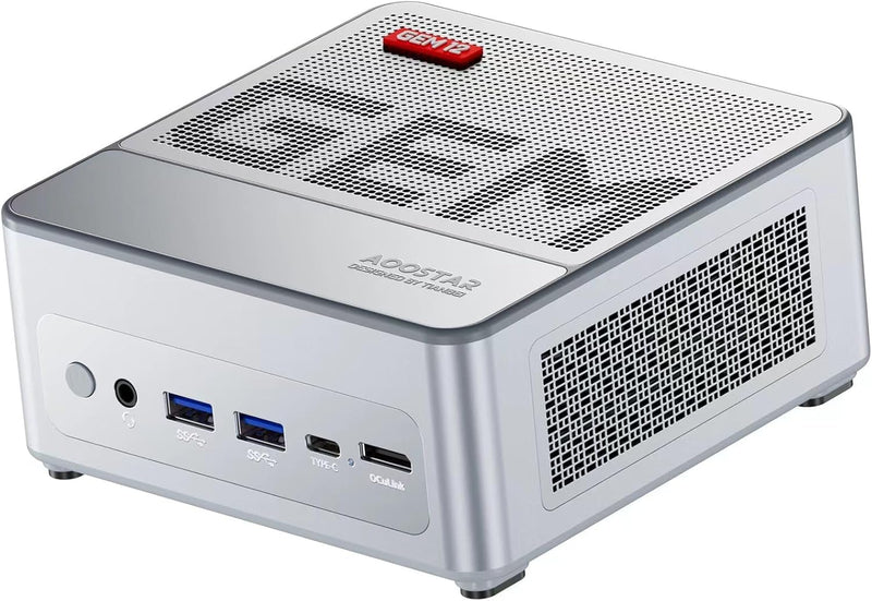 AOOSTAR GEM12 AMD Ryzen 7 5825U (8C/16T, bis zu 4,5 GHz) Mini PC, Mini-Computer 0GB DDR4-RAM, 0 GB M