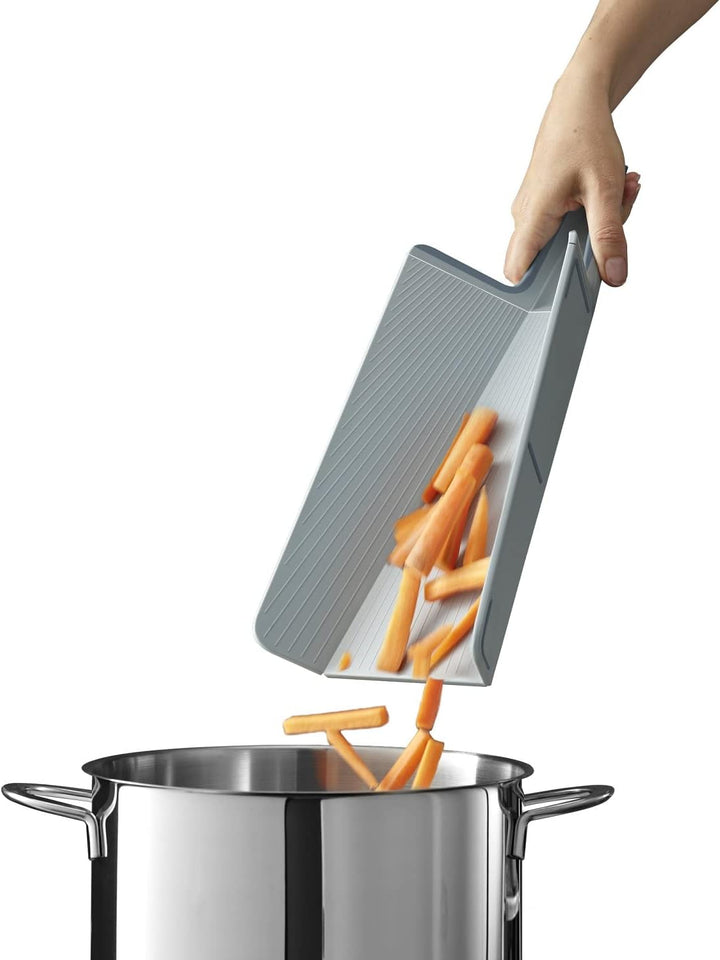 Joseph Joseph Chop2Pot Plus faltbares Schneidebrett mit einfachem Griff (gross) - hellblau 45L x 7B