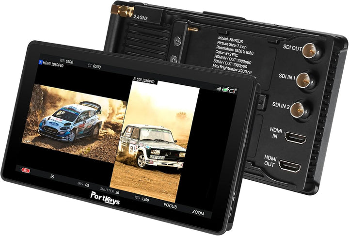 Portkeys BM7IIDS Kabellose Kontrolle Field Kamera Monitor 7" Touchscreen 3G SDI 3D LUT 2200Nit 10bit