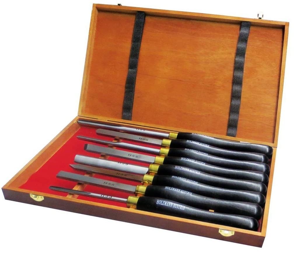 HOLZMANN HSS-Profi-Drechselmesser Set 8-tlg H8TLGN Drechseleisen-Satz Drechseln