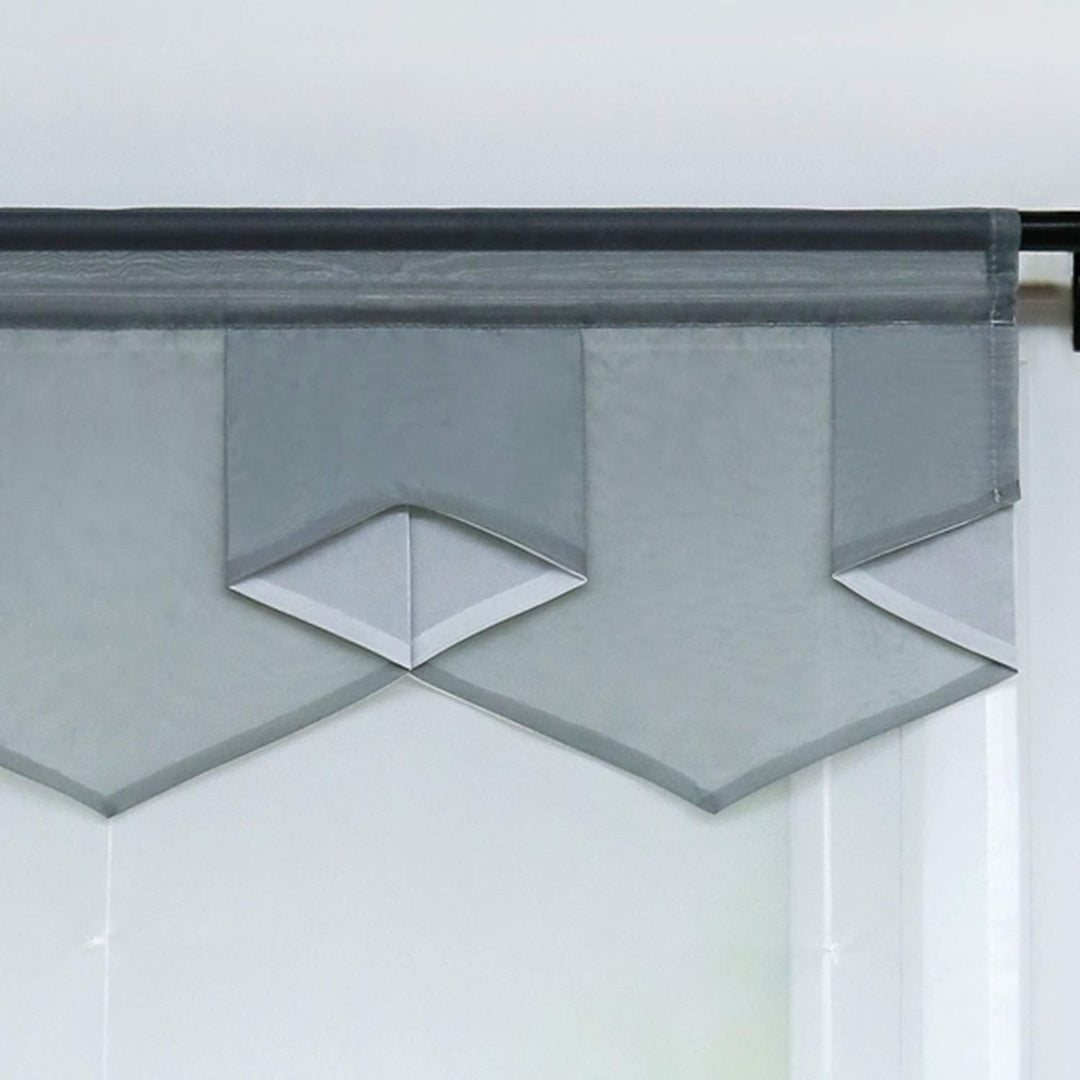 Joyswahl Voile Raffrollo Modernes Bändchenrollo mit farbigem Abschluss »Anita« Wohnzimmer transparen