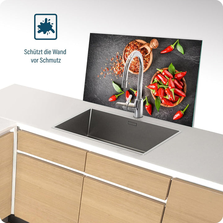 SFArt Herdabdeckung Glas – Gehärtetes Glas Schneidebrett & Ceranfeld Abdeckplatte 1 Teilig 90x52– Hy