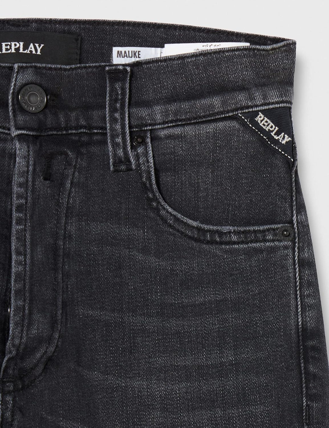 Replay Damen Jeans Maijke Straight-Fit Bio 24W / 28L Dark Grey 097, 24W / 28L Dark Grey 097