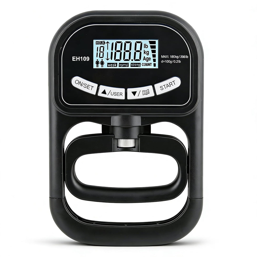 396lb / 180kg Handkraftmessgerät - alouweekuky Griffkraft Messgerät, Grip Strength Tester Verstellba