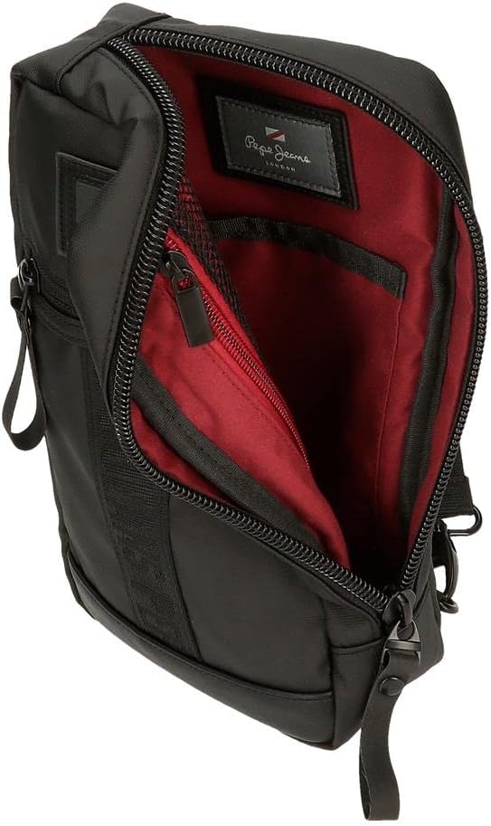 Pepe Jeans Hoxton Umhängetaschen und Kulturbeutel, Schwarz und Blau, Polyester PU, verschiedene Grös
