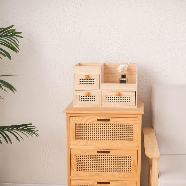 Minischublade aus bambus, arbeitsnische/küche/schlafzimmer nicht zusammenbauen, nicht zusammenbauen