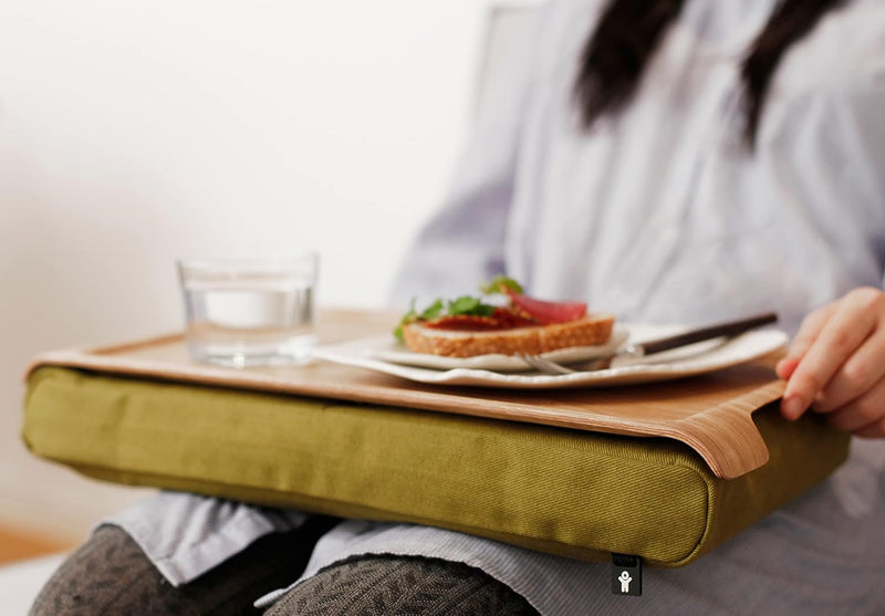 Bosign. Knietablett Laptray mit Sitzsack-Kissen für Laptop, Frühstück. Abnehmbarer und waschbarer Ki