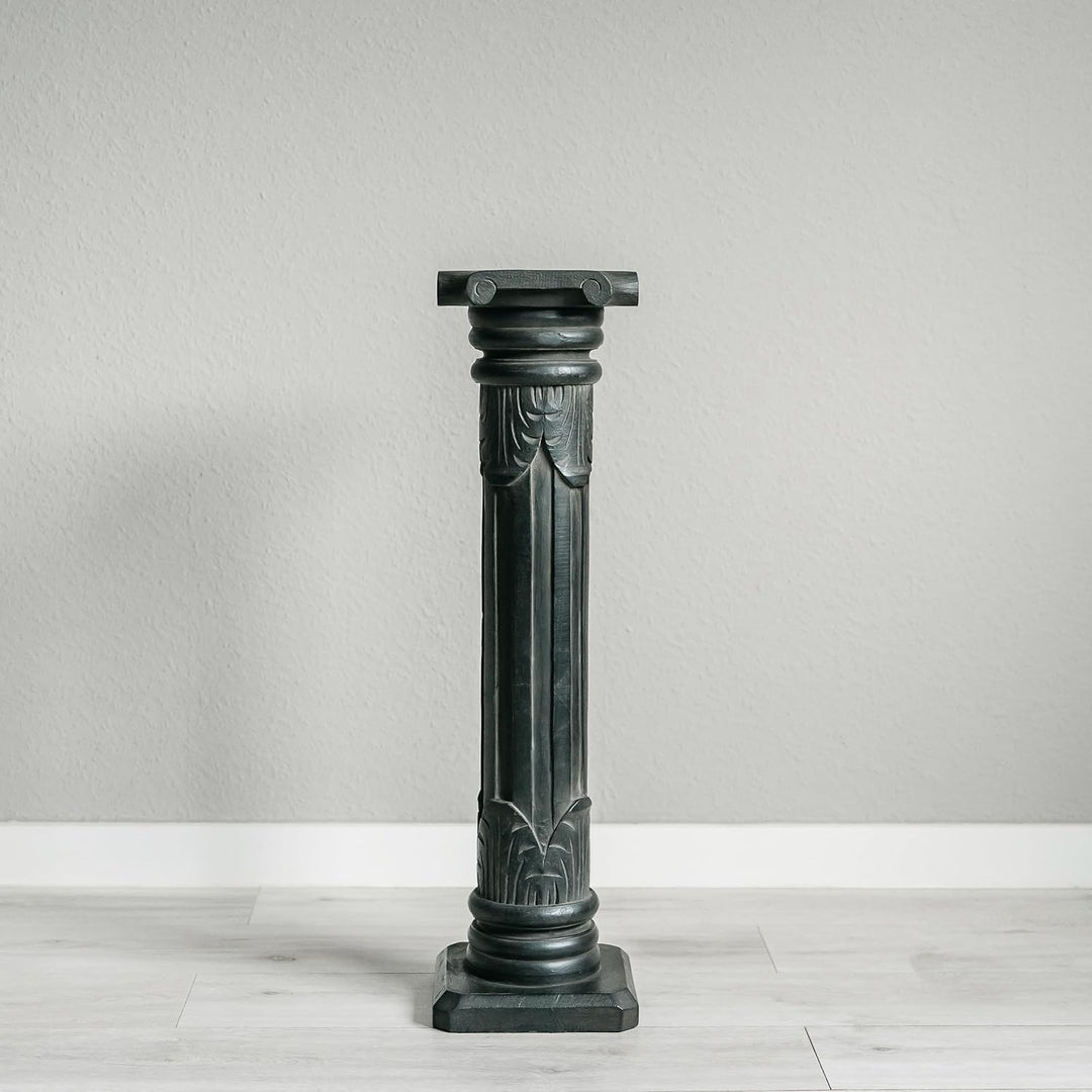 livasia Säule aus Albiziaholz, dekorative balinesische Holzsäule, Blumenpodest aus Indonesien, Handa