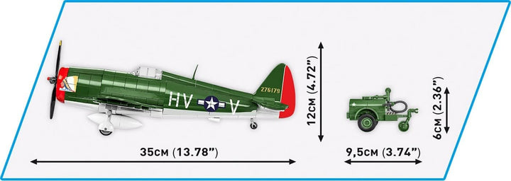 COBI 5736 Historical Collection WWII P-47 Thunderbolt & Tankanhänger Bausteine, Various
