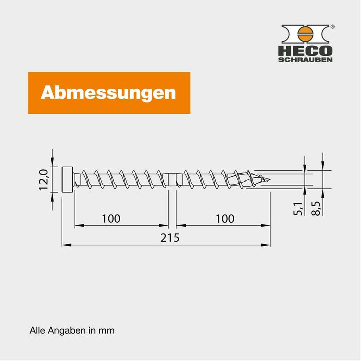 HECO-TOPIX-plus CombiConnect, 8.5x215, 8.5x215