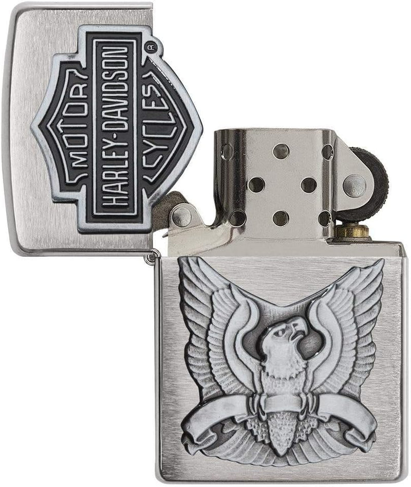 Zippo Feuerzeug 60001207 H-D Eagle Emblem Benzinfeuerzeug, Messing, Eagle Emblem