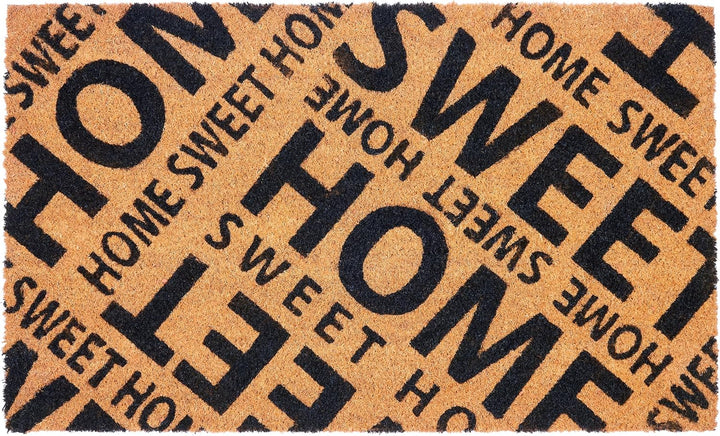 BRUBAKER Fussmatte für Aussen und Innen - Home Sweet Home - 45 x 75 cm Schmutzfangmatte aus 100% Kok