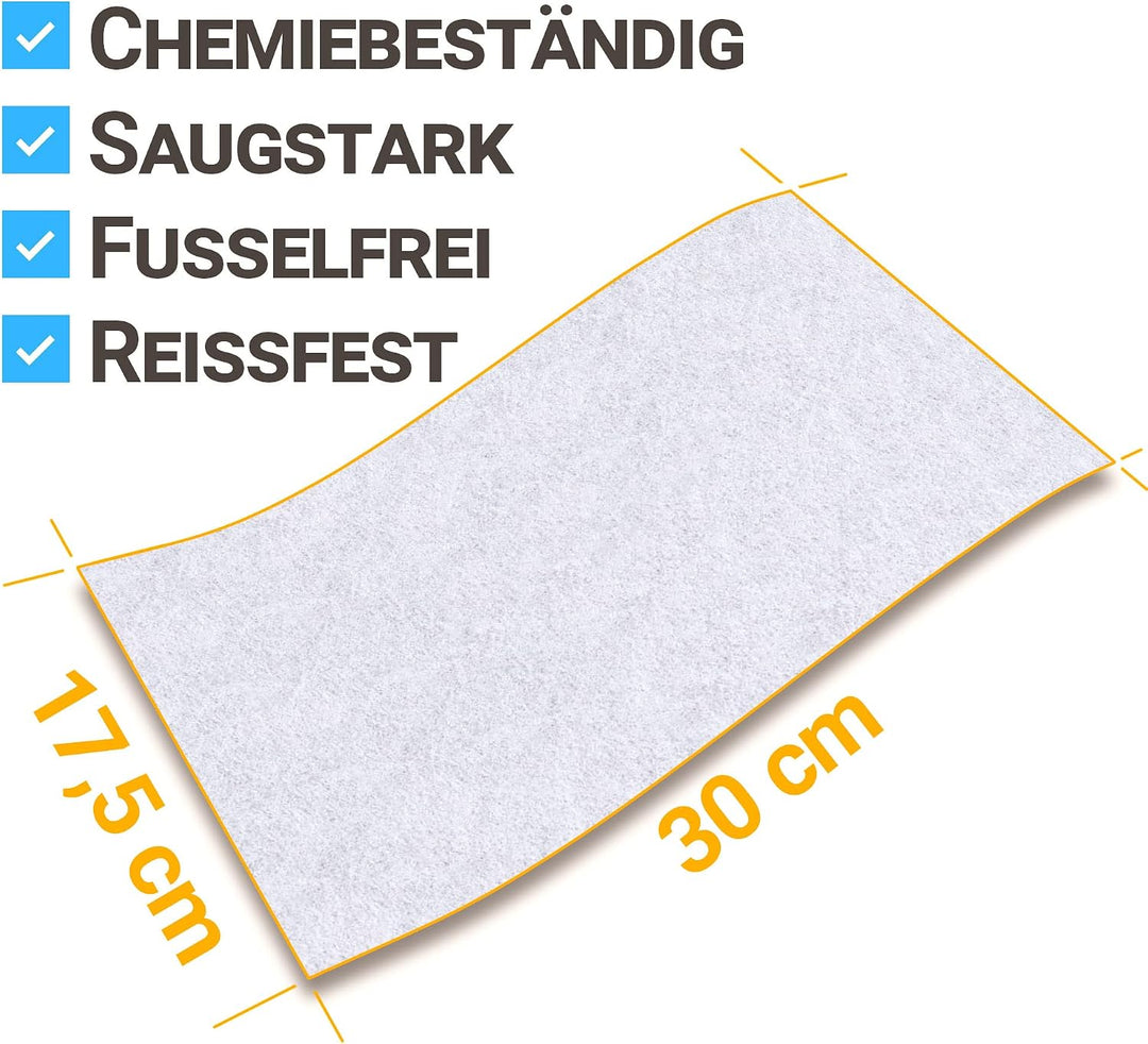 Pro 50 Industrie-Wischtücher, 300 Stück, Nachfüllrolle, Weiss | Trockene, glatte und chemikalienbest