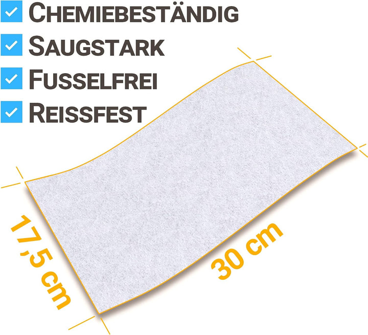 Pro 50 Industrie-Wischtücher, 300 Stück, Nachfüllrolle, Weiss | Trockene, glatte und chemikalienbest