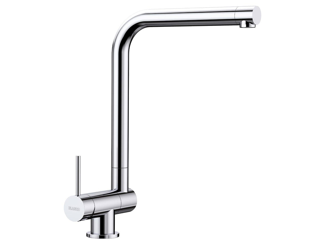 BLANCO LARESSA-F Hebel Links | Küchenarmatur in chrom | Hochdruck | Vorfensterarmatur zur Montage vo