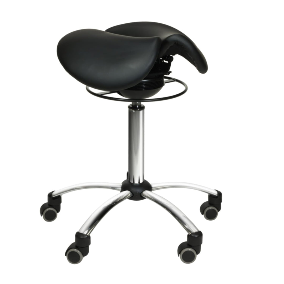 Teqler Sattelshocker mit Swing-Mechanismus schwarz