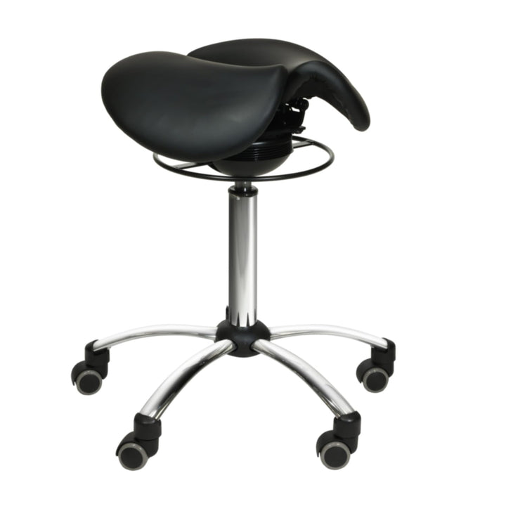 Teqler Sattelshocker mit Swing-Mechanismus schwarz