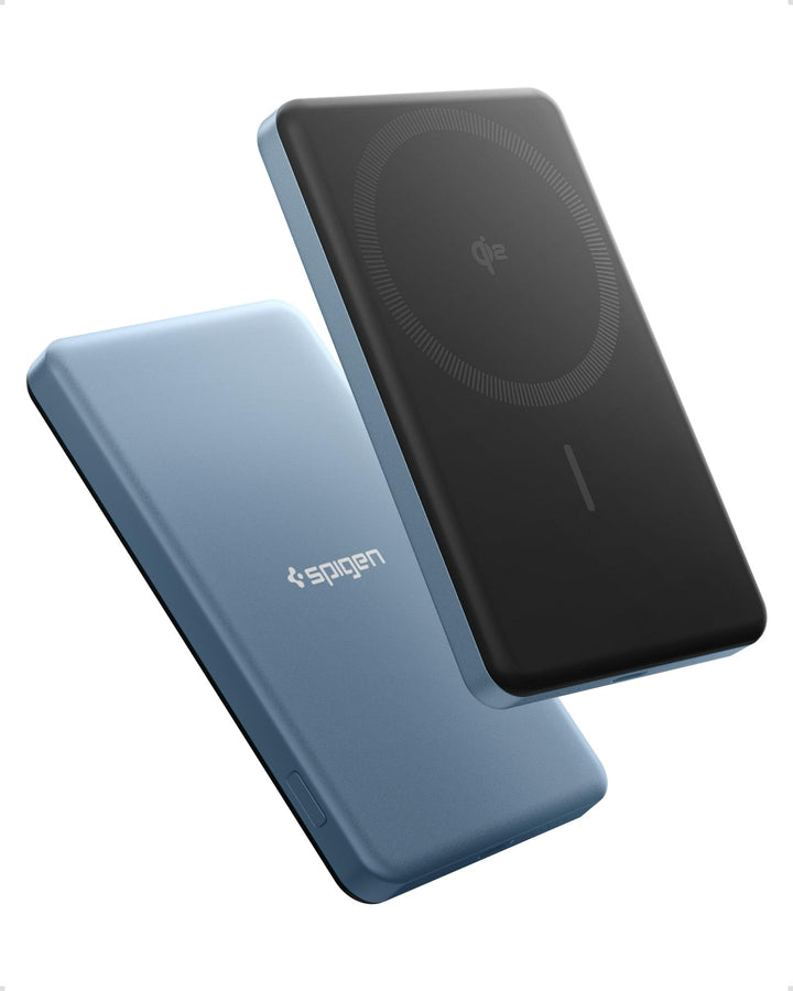 Spigen Essential Qi2 MagSafe Powerbank 5000mAh 22,5W Magnetische Kabellose Powerbank Ladegerät für i