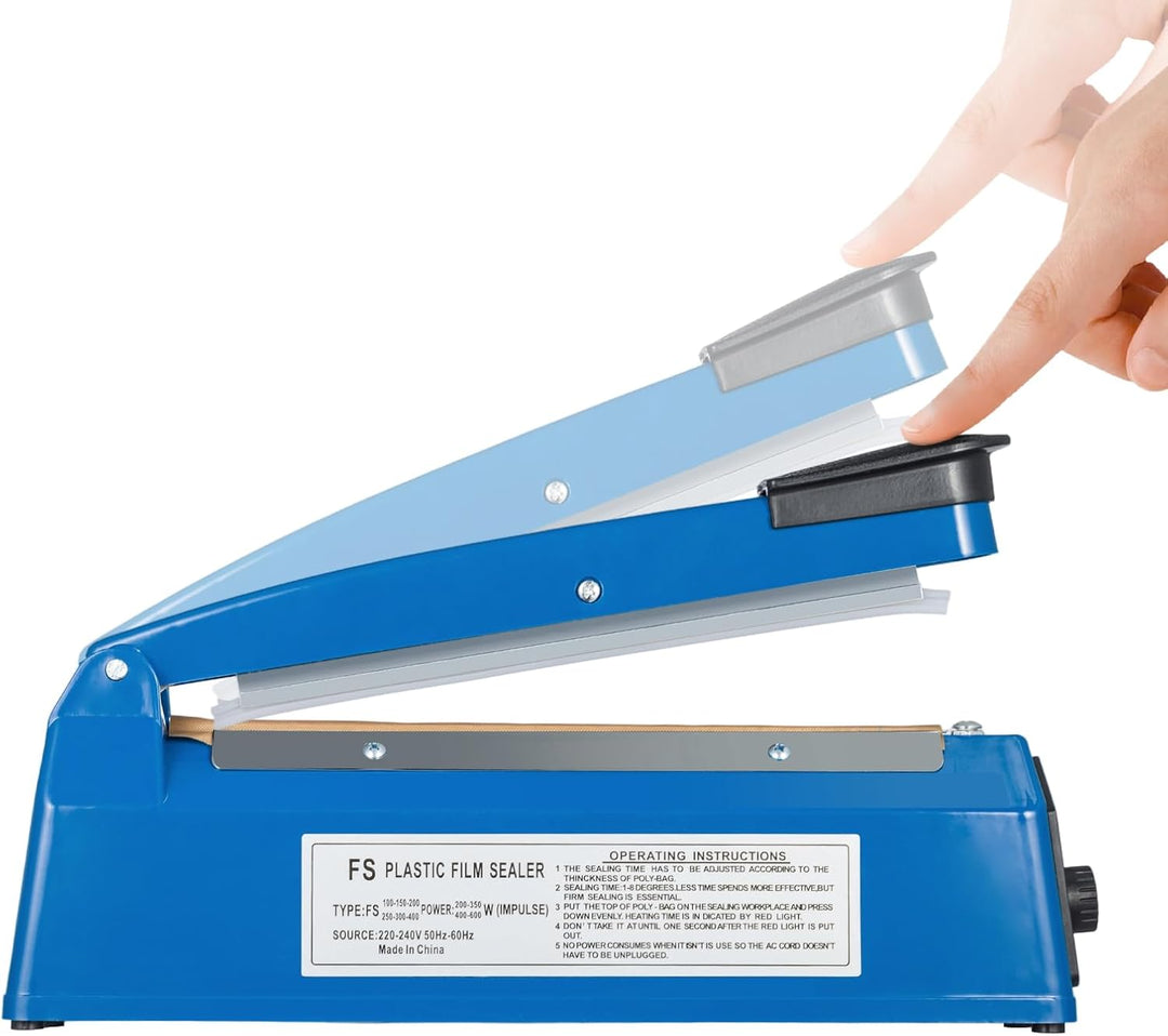 Heisssiegelgerät 200mm Beutelverschliesser Folienschweissgerät Impuls Schweissgerät Verschweisser Zu