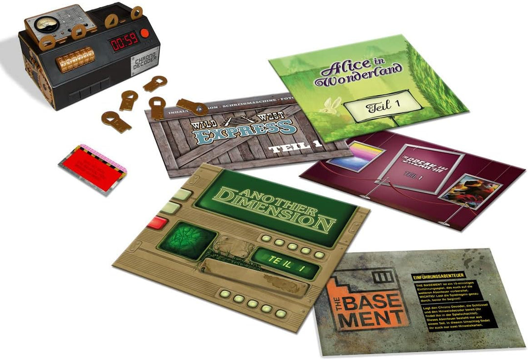 Noris 606101891 Escape Room 2 (Grundspiel) Familien und Gesellschaftsspiel für Erwachsene, inkl. 4 F