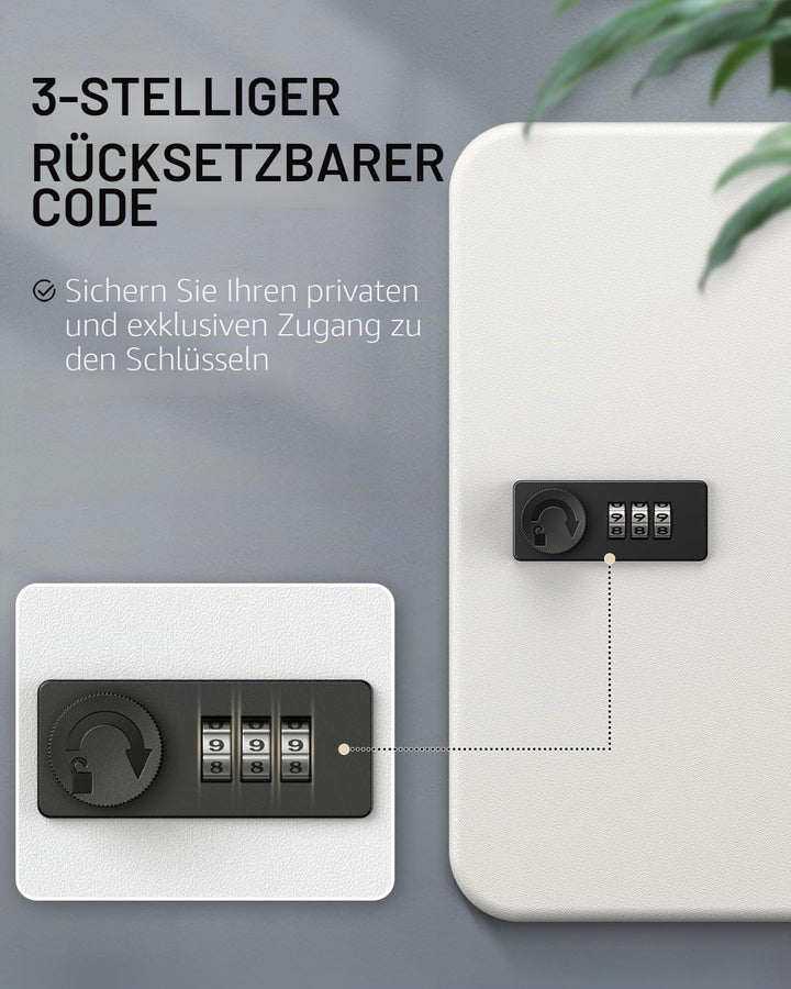 Uniclife 48 Position Schlüssel Kabinett mit Kombination Lock Resettable Weiss Digital Security Stora