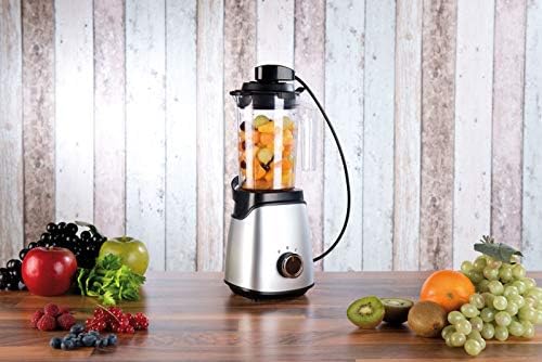 Rosenstein & Söhne Standmixer: 2in1-Vakuum-Mixer mit 3 Stufen & 4 Klingen, 700 ml, BPA-frei, 300 Wat