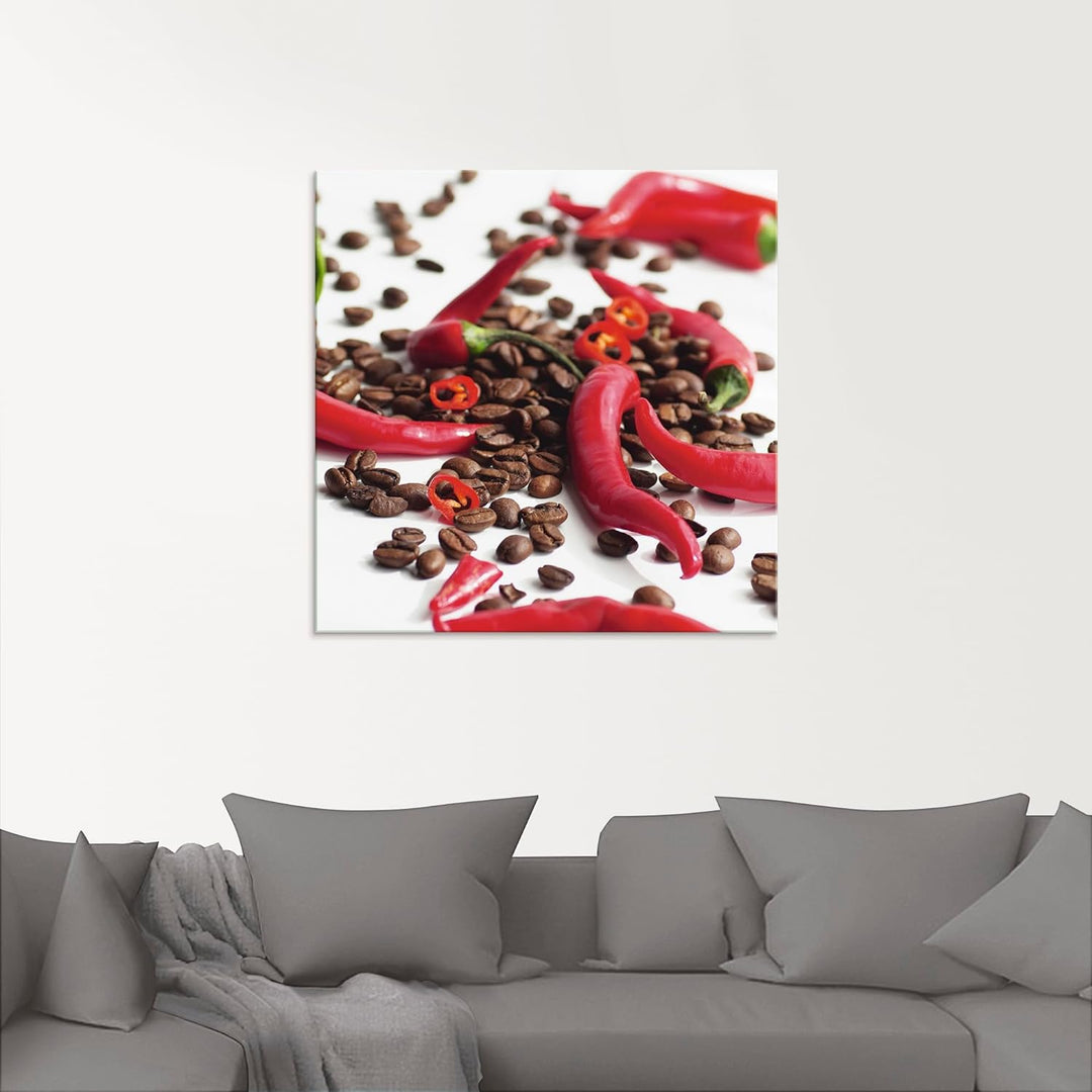 ARTland Glasbilder Wandbild Glas Bild einteilig 50 x 50 cm Ernährung Genuss Lebensmittel Gewürz Foto