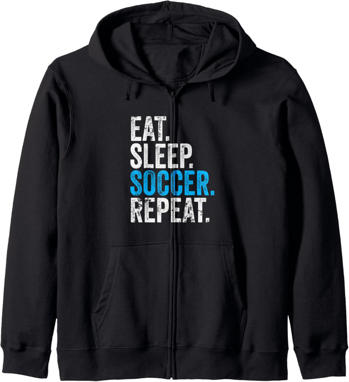 Eat Sleep Soccer Repeat Field Sport Kapuzenjacke