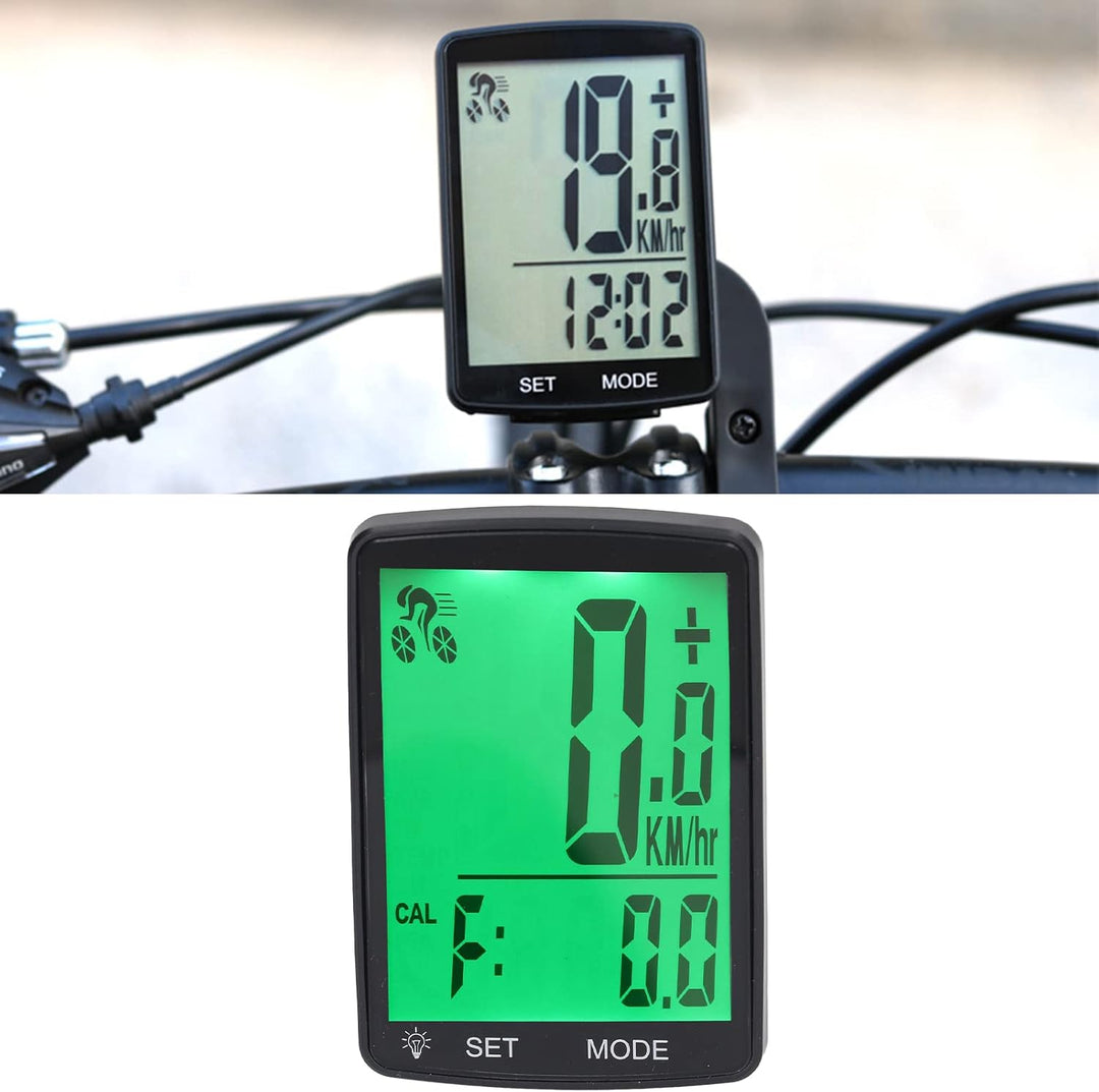 Fahrradcomputer, 2,8-Zoll-LCD-Display mit Hintergrundbeleuchtung, Kabelloser Fahrrad-Tachometer, Kil
