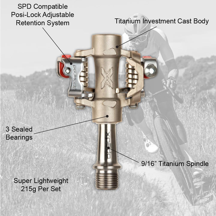 Xpedo M-Force 8 TI Clipless // MTB-Pedal silber, silber