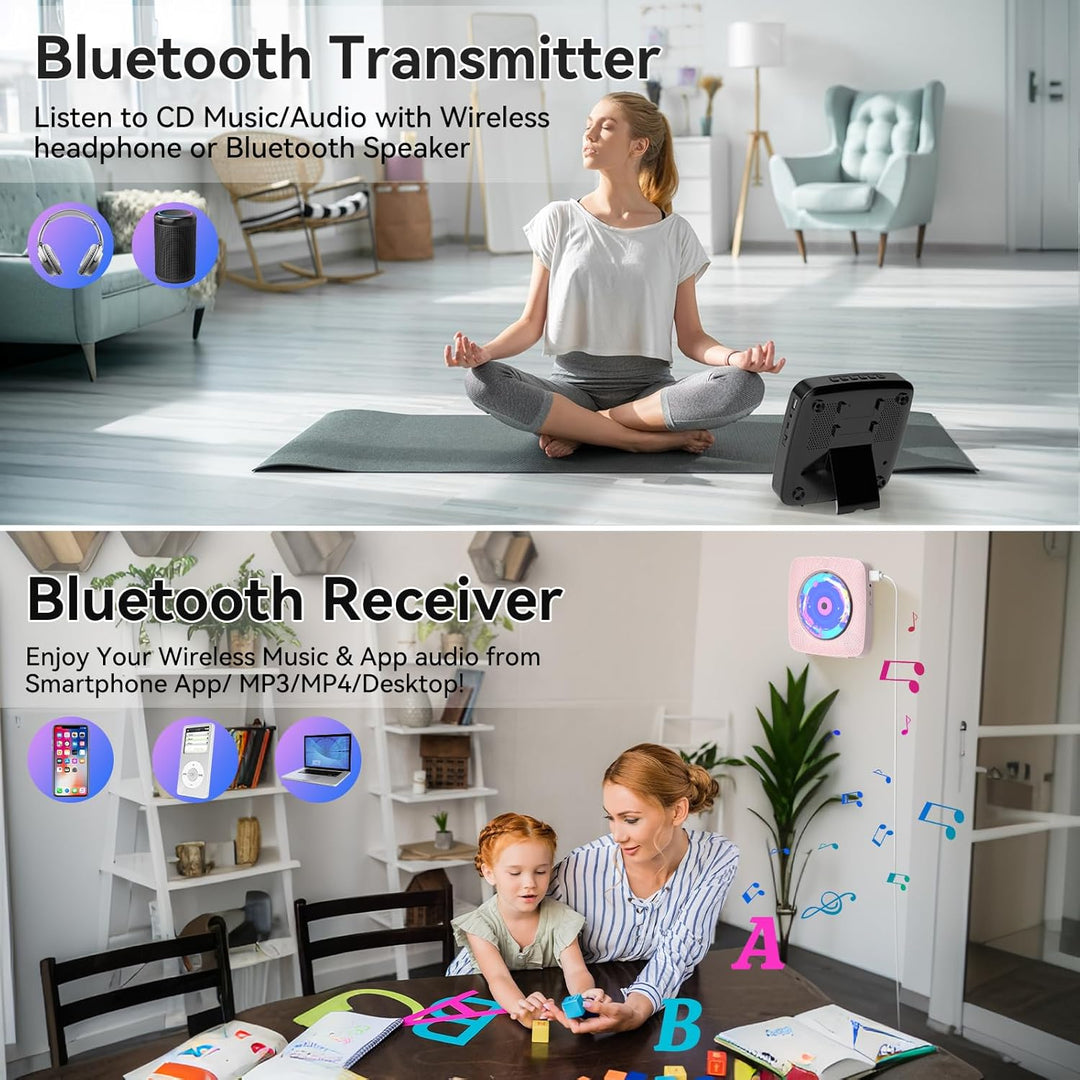 Radio mit CD Player Kinder: Kegaudio Tragbarer CD Players Tragbar mit Bluetooth Lautsprecher Frontan