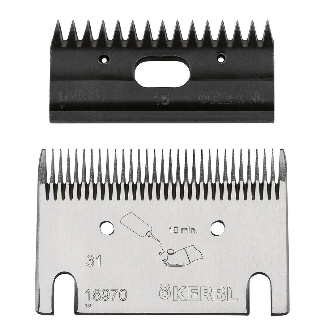 Kerbl 18961 Schermesser-Set Kerbl Premium, Rind / Pferd 31/15 Zähne