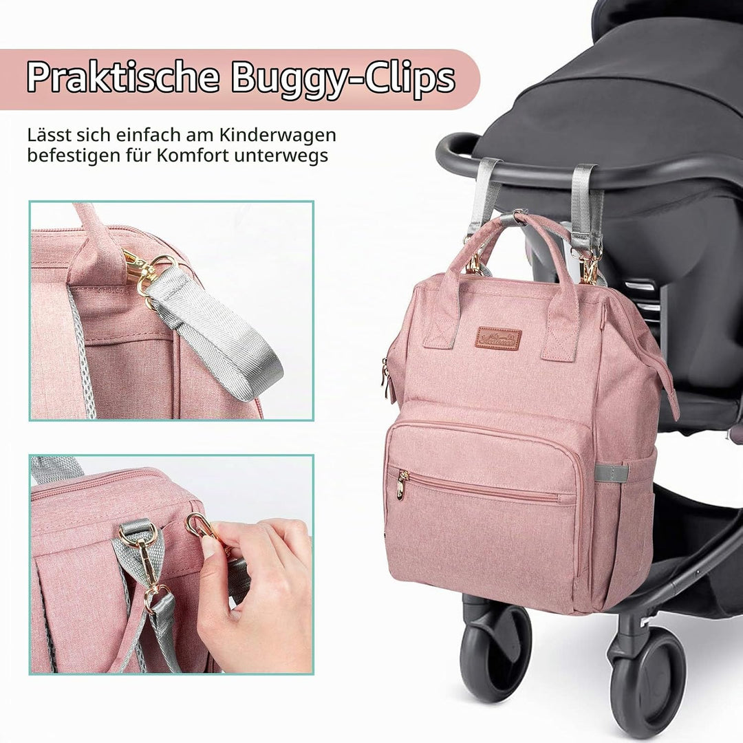 Viedouce Baby Wickelrucksack Wickeltasche Babytasche,Wasserdicht Oxford Grosse Kapazität für ausgehe