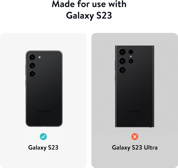 Mous - Hülle für Samsung Galaxy S23 - Schwarzes Leder - Limitless 5.0 - Handyhülle S23 MagSafe-Kompa