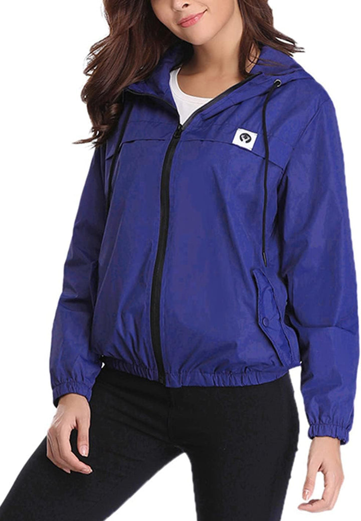 Regenjacke Damen Wasserdicht Windbreaker Leicht Atmungsaktiv Zipper Softshelljacke Regenjacken dünn