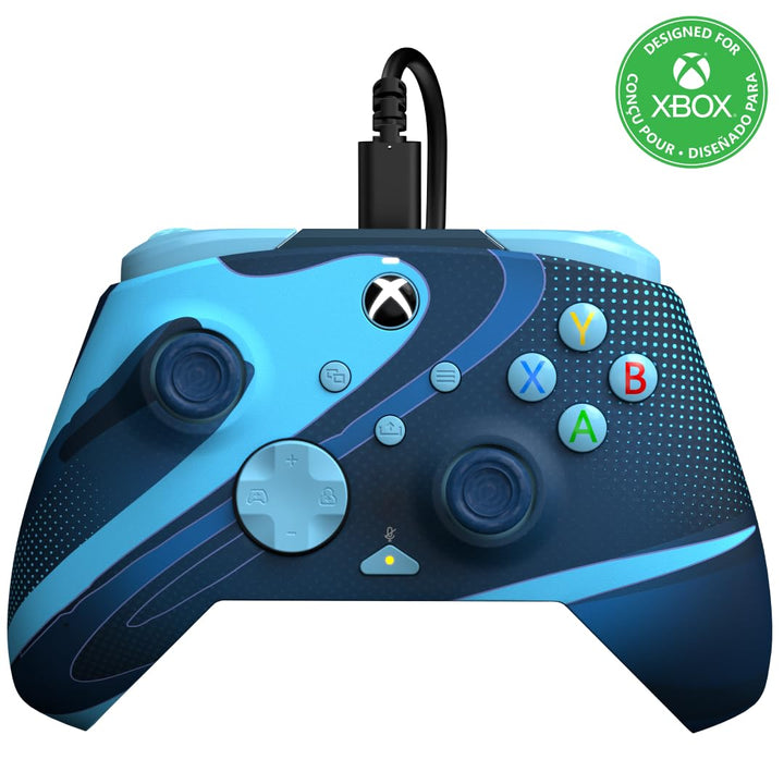 PDP Xbox REMATCH GLOW Wired controller - Blue Tide, Blue Tide