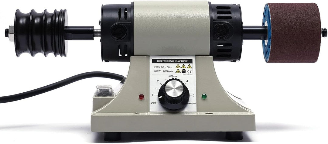 SHZICMY Elektrisch Leder Poliermaschine Schleifmaschine 350W Leder Gummi Polierer mit Palisander Sch