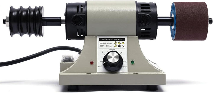 SHZICMY Elektrisch Leder Poliermaschine Schleifmaschine 350W Leder Gummi Polierer mit Palisander Sch