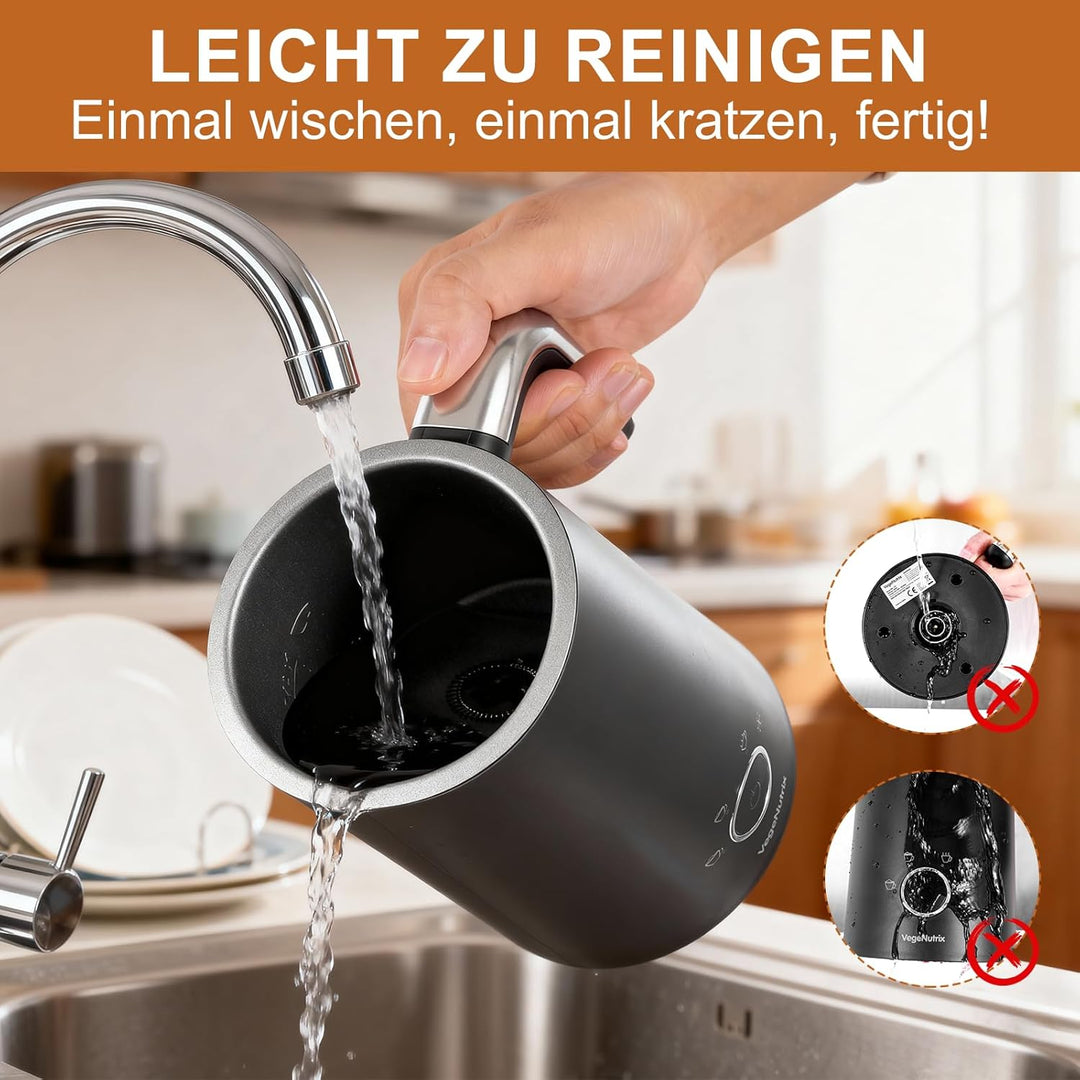 Elektrischer Milchaufschäumer, Automatischer Warm- und Kaltschaumbereiter und Milchwärmer (4-in-1) m