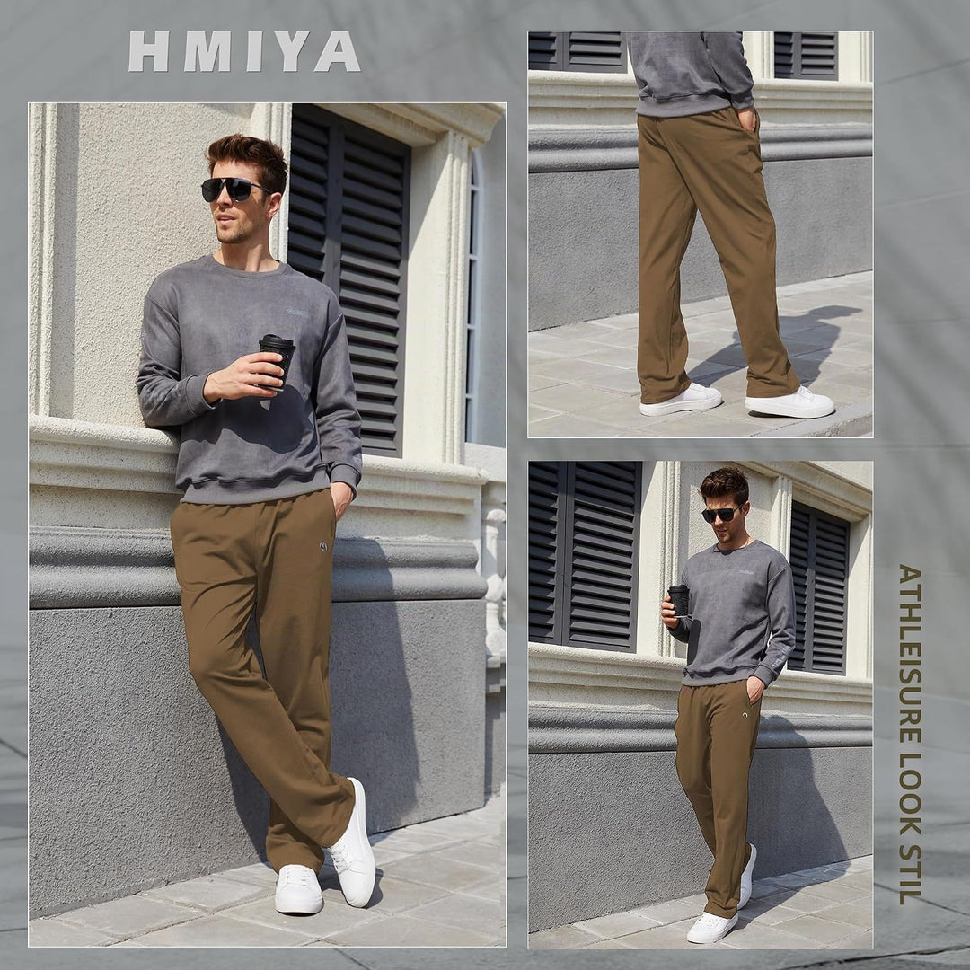 Herren Jogginghose Baumwolle Sweathose Lange Atmungsaktiv Sporthose Yogahose Klassische Trainingshos