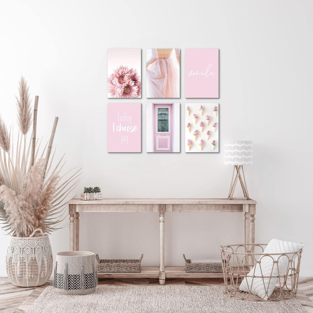 Novart Wandbilder Set - KOMPLETT AUFHÄNGFERTIG - Made in Germany - Moderne Bilder Fashion Wohnzimmer