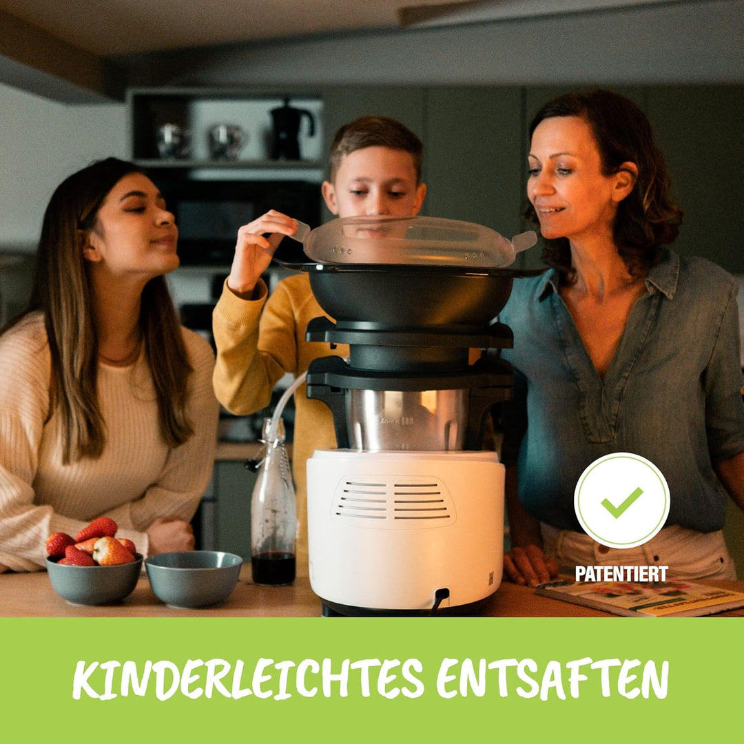 Dampfentsafter für Monsieur Cuisine Connect, Smart & Trend – Zubehör zum Entsaften grosser Mengen Ob