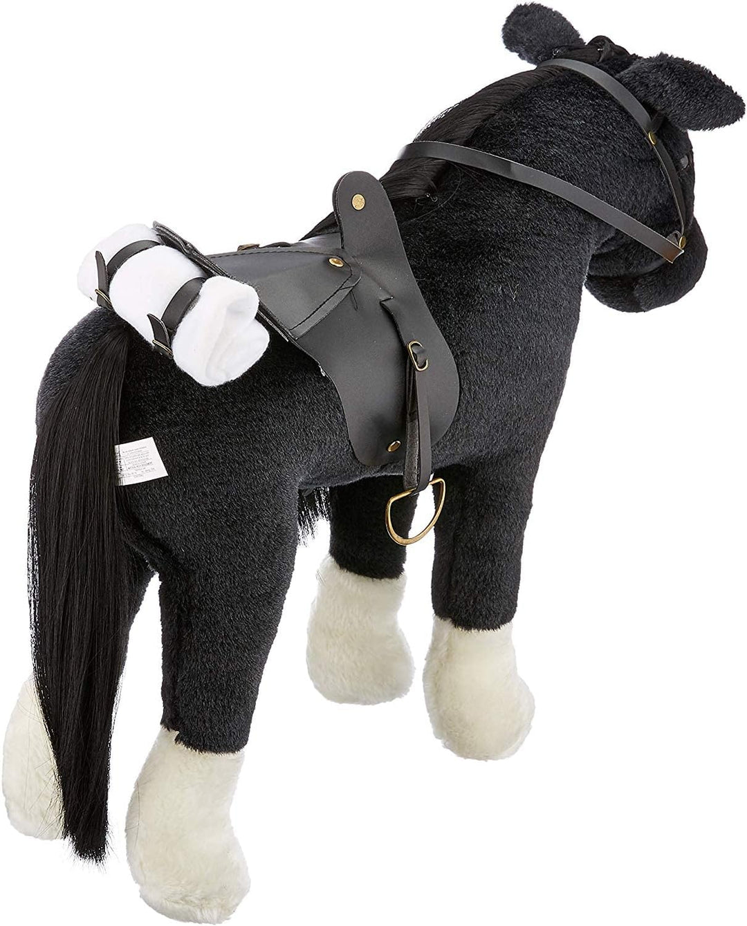 Götz 3402783 Kämmpferd Rappe Puppe - grosses Plüschpferd für Stehpuppen - Stockmass 37 cm - 52 cm gr