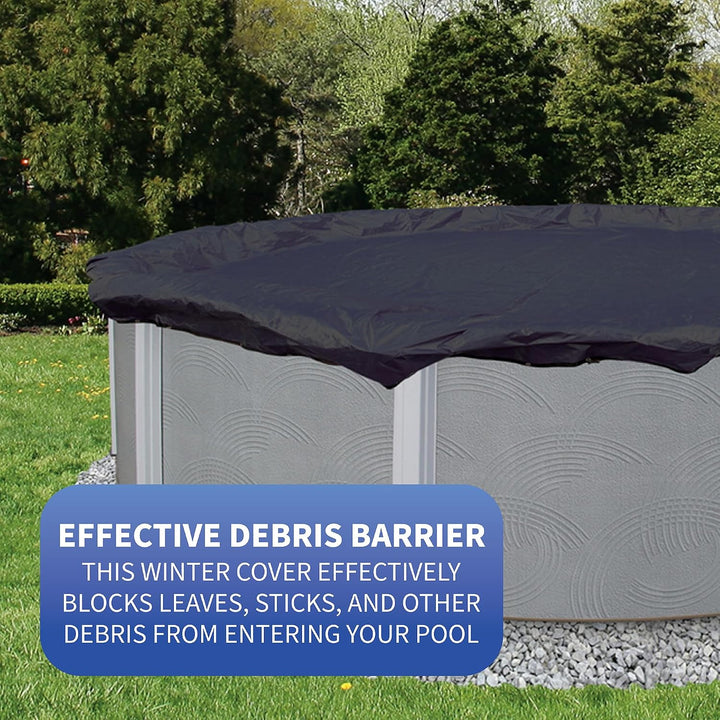 Defender 8 Jahr oval vor Ground Winter Pool Cover 15 by 30-Feet, 15 by 30-Feet
