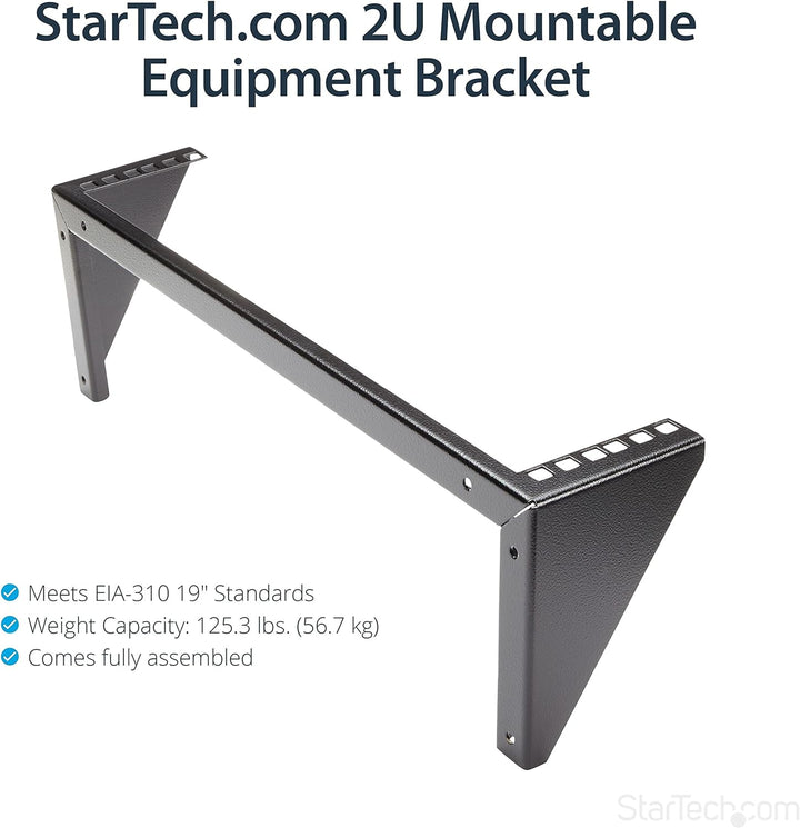 StarTech.com 2HE Vertikale Wandhalterung für Patch Panels - Stahl Rack mit Montagematerial für 19" N
