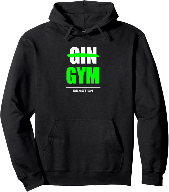Not Gin Gym Fitness Workout Bodybuilding Gains Training Grün Pullover Hoodie